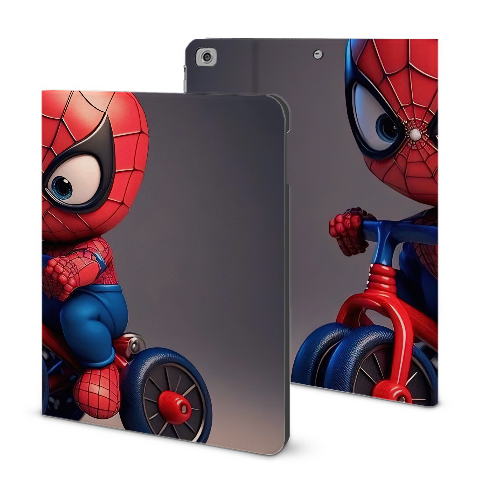 （画像用） Spider Man スパイダーマン IPad ケース ブック型 PUレザー TPU 耐衝撃 軽量 薄型 ペン収納なし 全面保護 IPad 各モデル対応